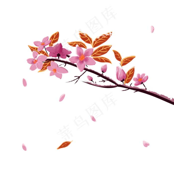冬天赏梅(2000X2000(DPI:300))psd模版下载