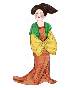 手绘古风侍女