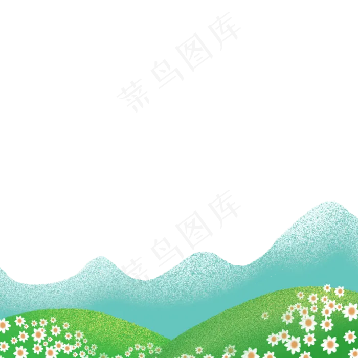 清新草地风景png免抠图(2000X2000(DPI:300))psd模版下载