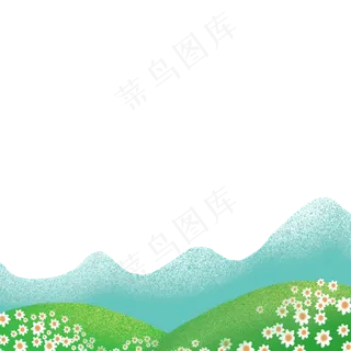 清新草地风景png免抠图