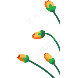 卡通黄色鲜花下载