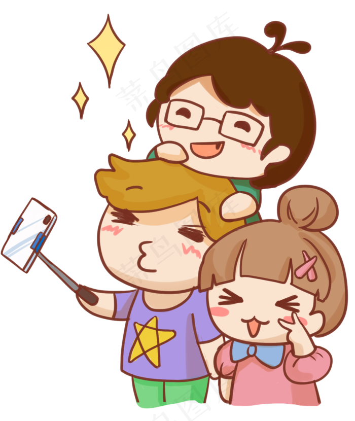 手绘可爱的我们