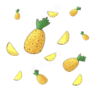 手绘菠萝底纹