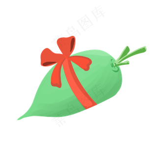 系上蝴蝶结的水果萝卜