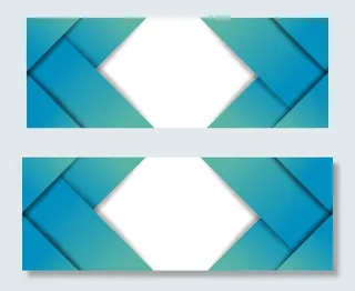 简约蓝色商务办公微立体banner