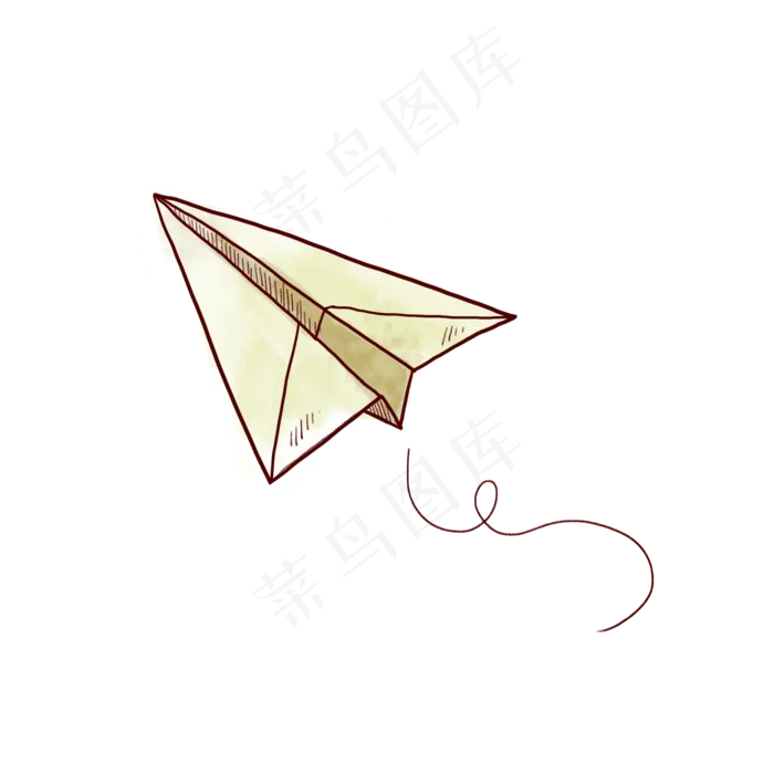 手绘水彩纸飞机PNG免抠素材(2000*2000px 300 dpi )psd模版下载
