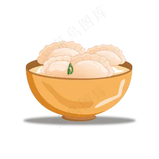 矢量手绘卡通饺子,免抠元素