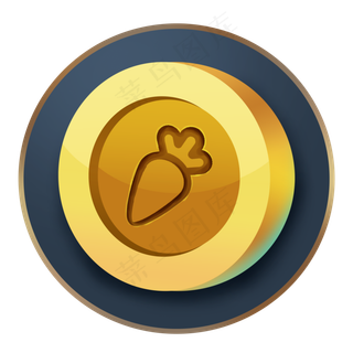 原画游戏Q版金币,免抠元素