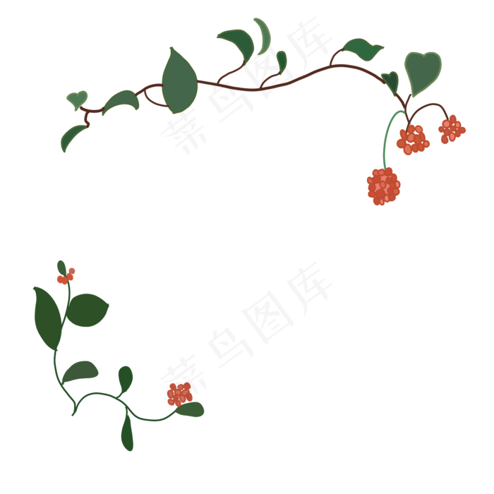 鲜花花朵花藤边框