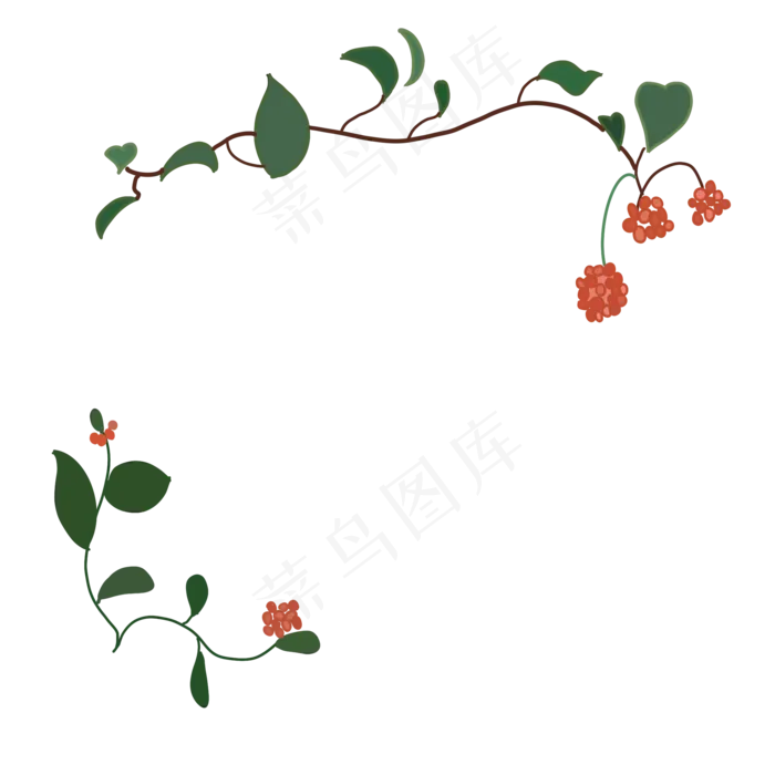 鲜花花朵花藤边框