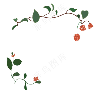 鲜花花朵花藤边框