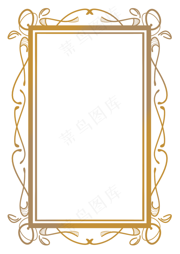 欧式金色花纹花边框(2480X3508(DPI:299))psd模版下载
