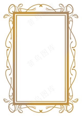 欧式金色花纹花边框