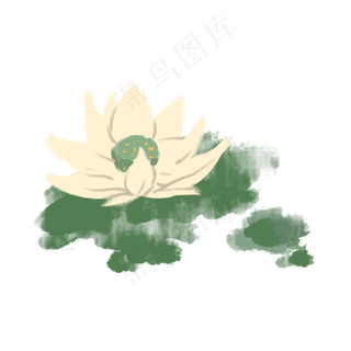 禅意淡雅水墨荷花