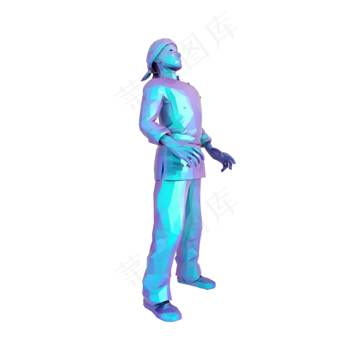 蒸汽波武工队雕塑png图(2000X2000(DPI:300))psd模版下载