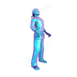 蒸汽波武工队雕塑png图