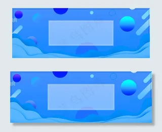 蓝色几何渐变banner