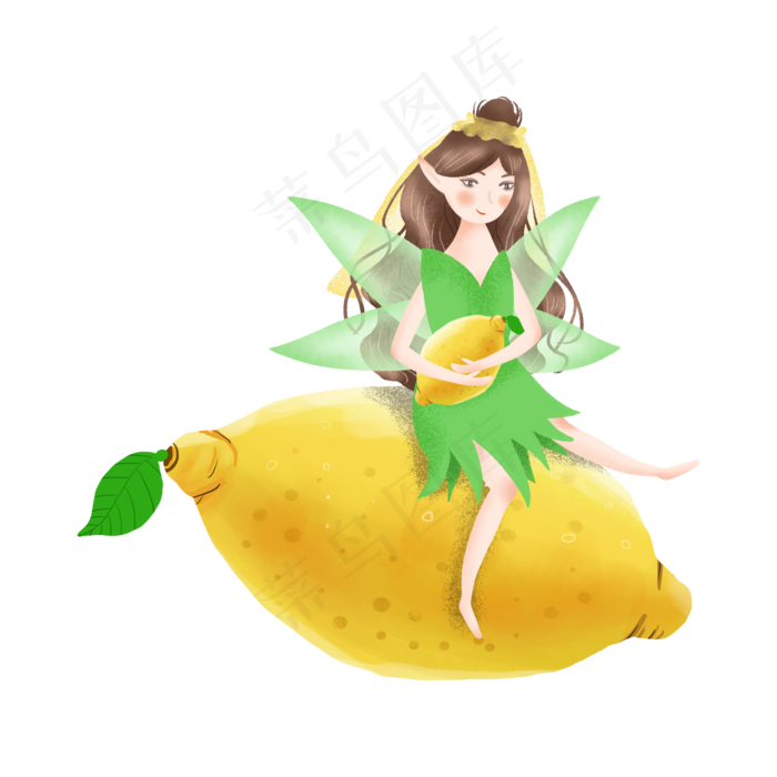 抱着柠檬的小精灵