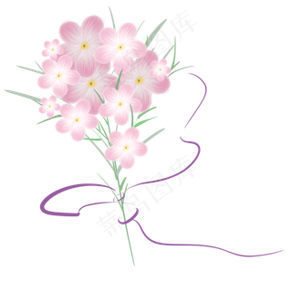 淡彩粉色小花束