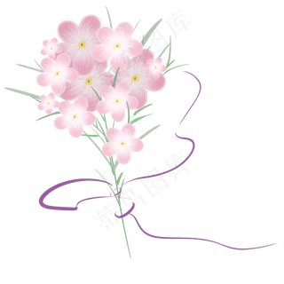 淡彩粉色小花束