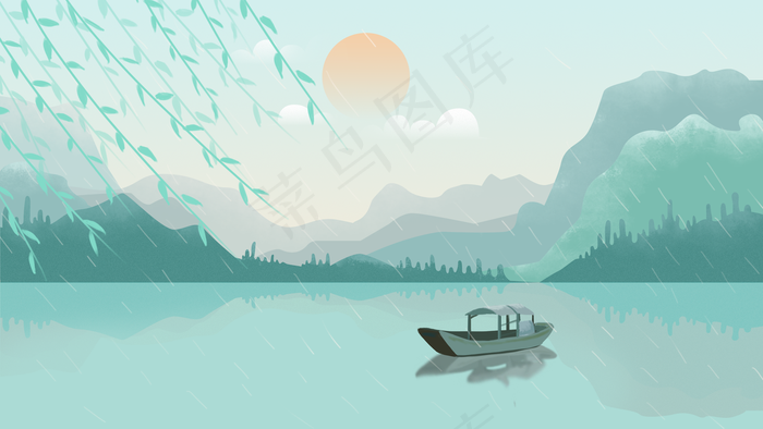 鱼米之乡清凉春天