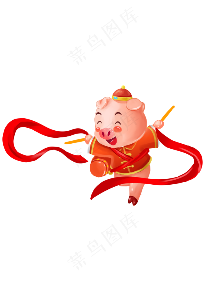 卡通灯笼春节新年小猪