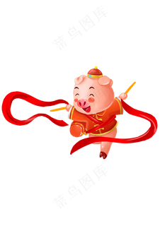 卡通灯笼春节新年小猪