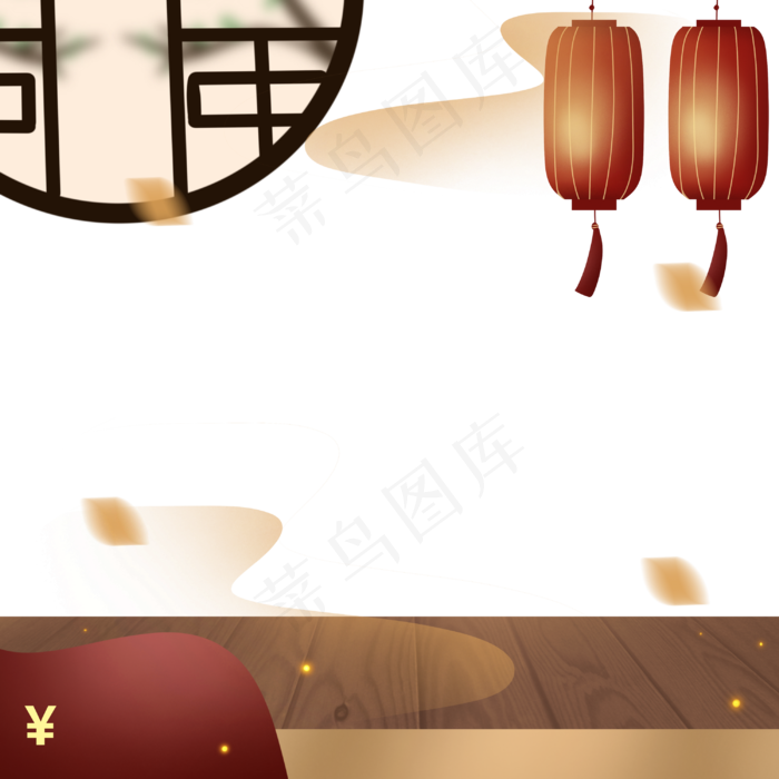 中国风主图边框(3000X3000(DPI:300))psd模版下载