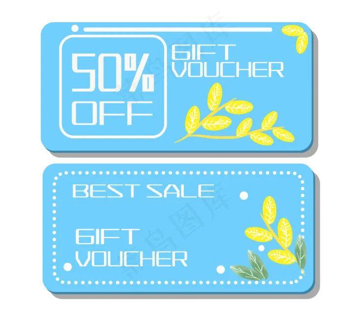 蓝色优惠券(2362X2244(DPI:300))psd模版下载