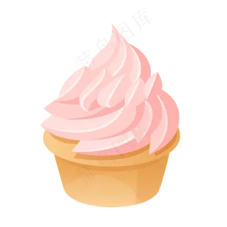 夏日粉色樱花雪糕,免抠元素