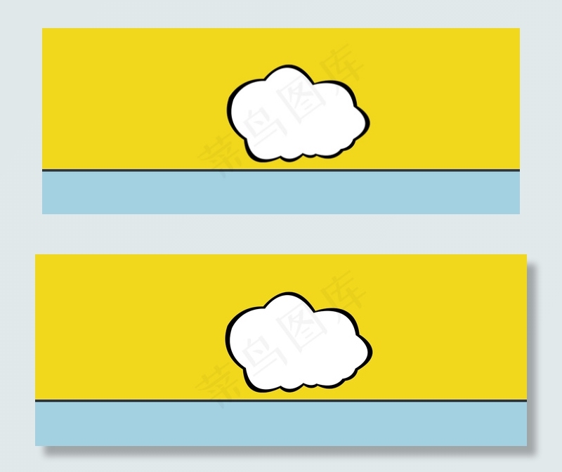 扁平化黄色线条banner
