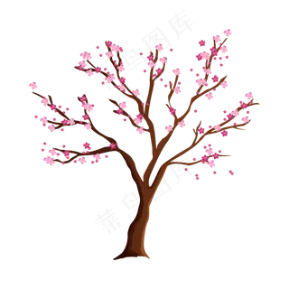 矢量免扣卡通樱花