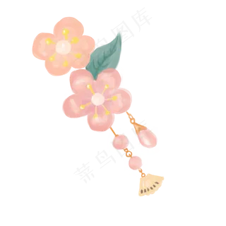 漂亮的小花粉色发卡