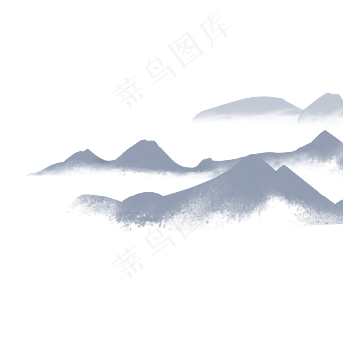 水墨国画山水画(2000X2000(DPI:300))psd模版下载