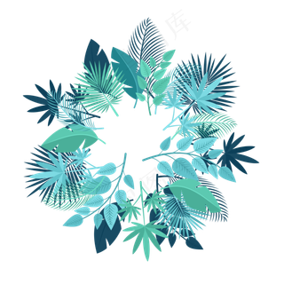 夏季热带花朵相关免扣素材