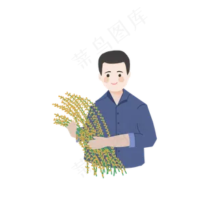 五一劳动节手绘农民伯伯