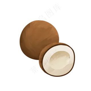 水果叶子手绘水粉素材