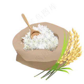 创意黄色大米插图