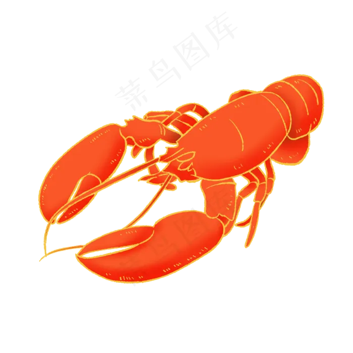 新中式国潮风小龙虾(2000X2000(DPI:300))psd模版下载