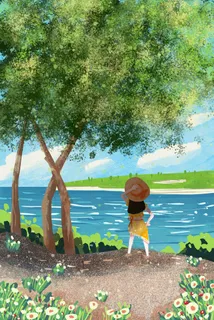 夏日烈日这里海边小清新