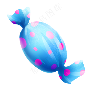 蓝色包装水果糖果,免抠元素