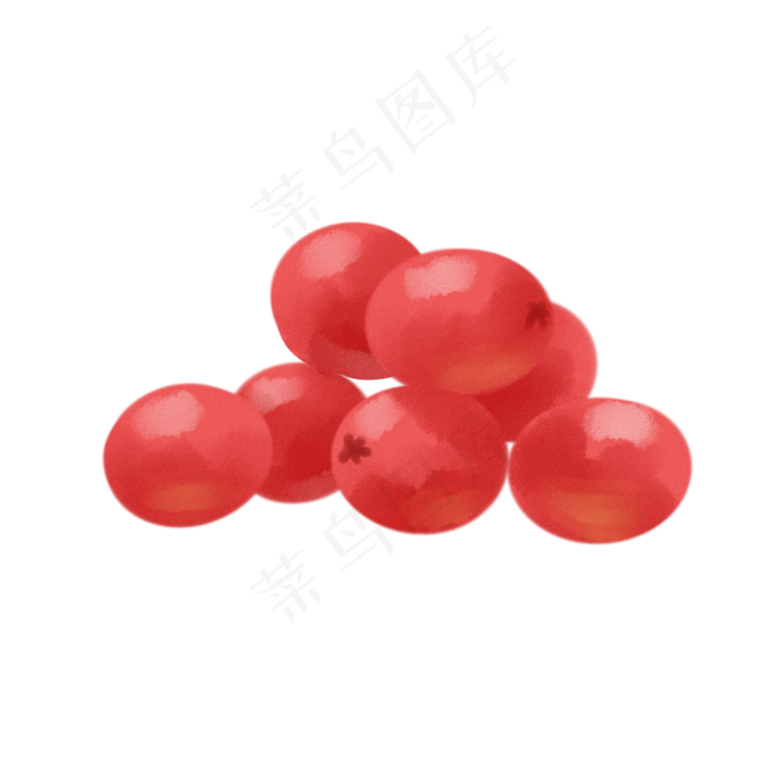 水彩风蔓越莓矢量堆(1000X1000(DPI:300))psd模版下载