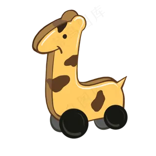 儿童节孩子黄色小鹿玩具免抠元素