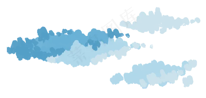手绘水彩风小清新云朵(6007X2861(DPI:300))psd模版下载