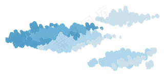 手绘水彩风小清新云朵