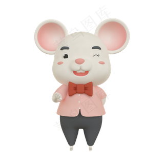 鼠年绅士老鼠,免抠元素