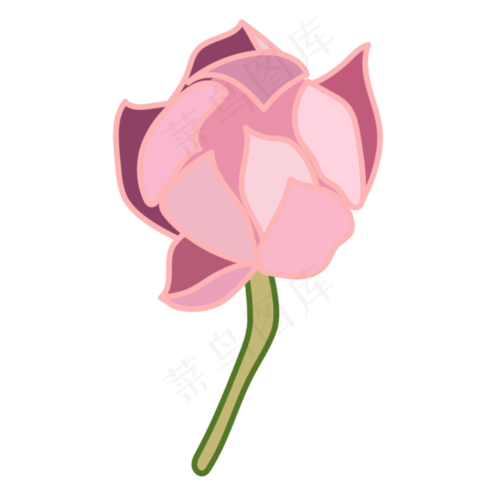 一只开的正好的荷花免抠图