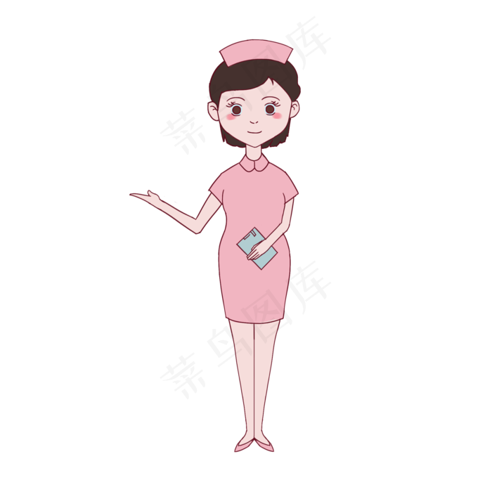 纯手绘医院女护士