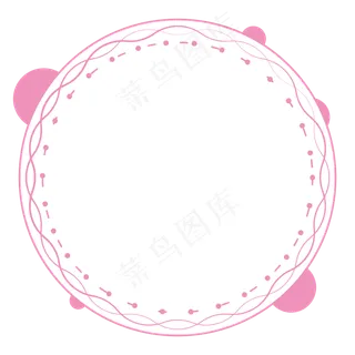 粉色边框星球圆形,免抠元素
