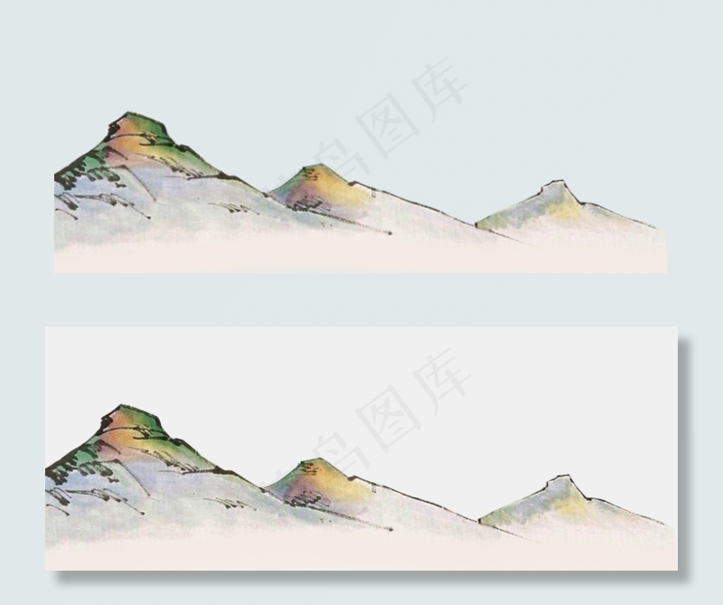 中国风古风复古山脉